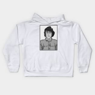 John Lennon grayscale Kids Hoodie